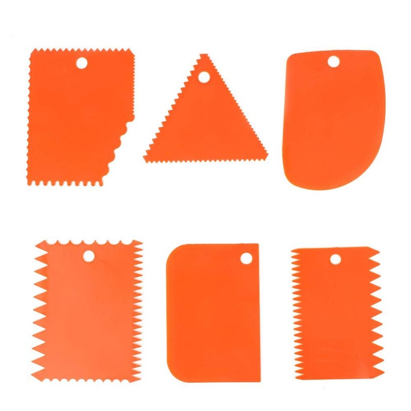 Hztyyier 6Pcs Plastic Clay Scraper Handle Carved Clay Sculpture DIY Tool Pottery Clay Scraper Ceramic Serrated Tools - Image 1